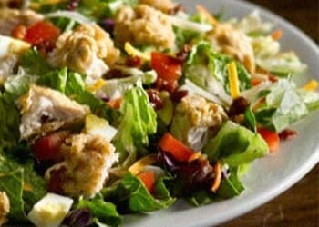 A closeup shot of a salad