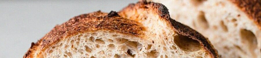 Close up image of a sliced sourdough bread