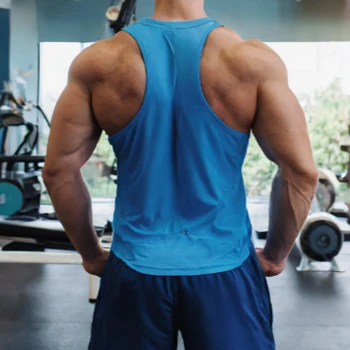 Muscular man's back