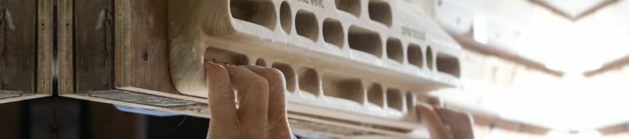 man using a hangboard