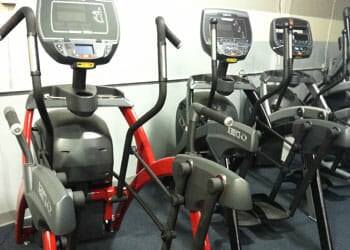 working out machines inside a gym