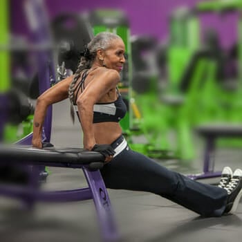 woman working out inside a gym