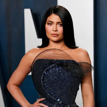 kylie jenner wearing a sparkling gown for the red carpet