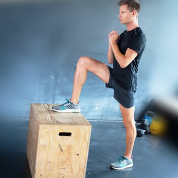 man doing lateral jumps