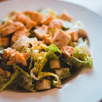 ceasar salad in a plate