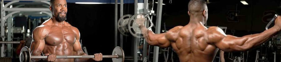 michael jai white sweating while lifting weights