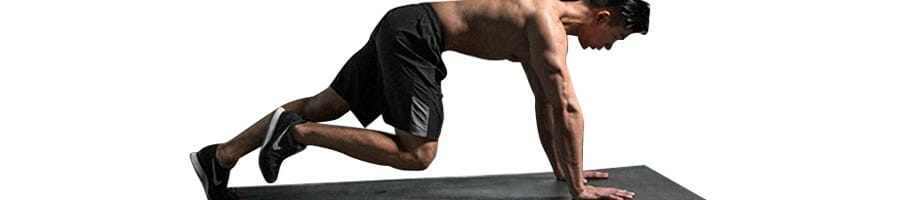 Man doing on a yoga board