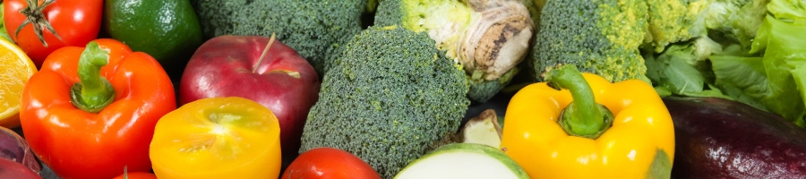 Healthy vegetables scattered on the table