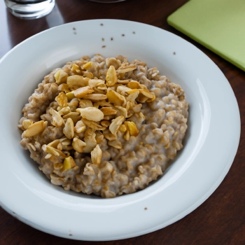 Oatmeal on a bowl for diet
