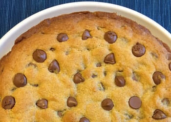 close up image of chocolate chip cookie