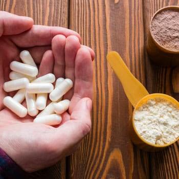 pre-workout supplements on the table