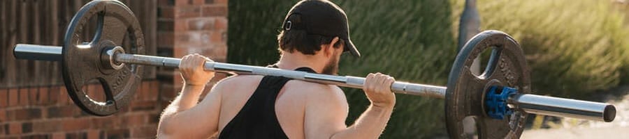 man working out outdoors