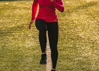 A woman outdoor jogging