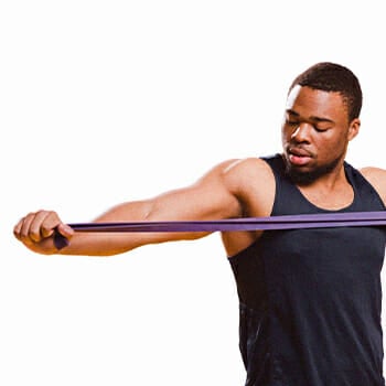 Stretching a resistance band