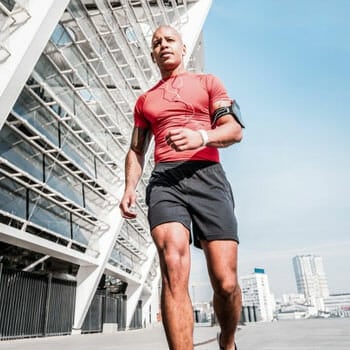 man doing a jog outdoors