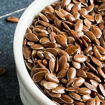 Close up shot of Flaxseed in a bowl