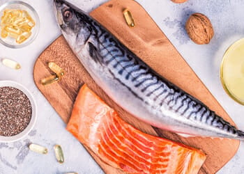 Sources of omega 3 and a salmon fish