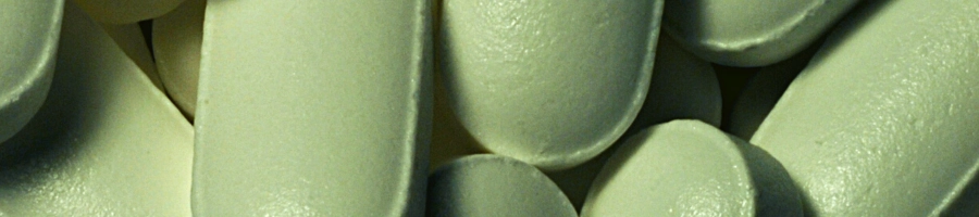 Group of green pills