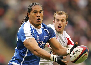 Alesana Tuilagi during a rugby match