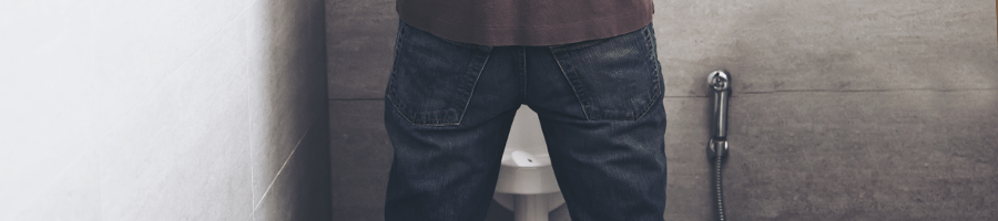 Urinating in a rest room