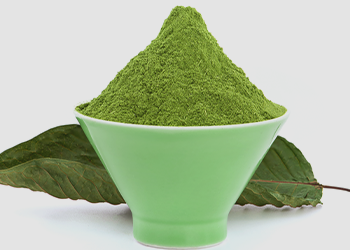 bowl filled with green tea powder