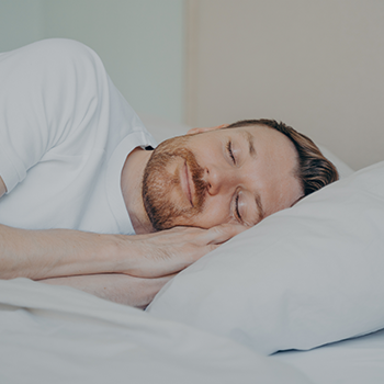 man on a pillow sleeping