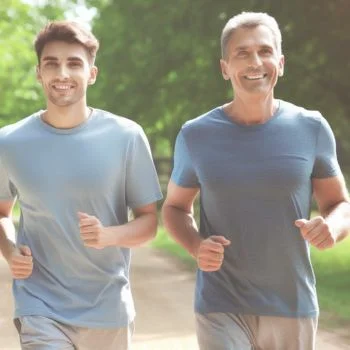 Two men doing a morning jog