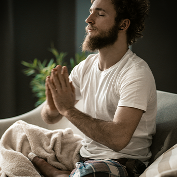 man praying