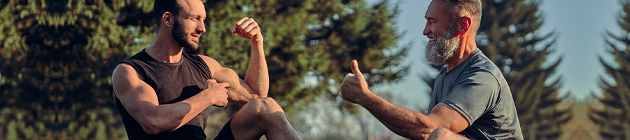 men working out outdoors