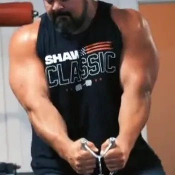 A person with big forearm pulling an object