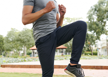 man working out outdoors