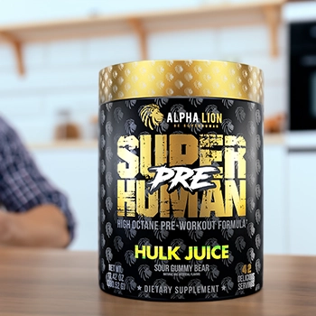 Superhuman Pre-Workout supplement product