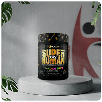 Superhuman Pre-Workout supplement product