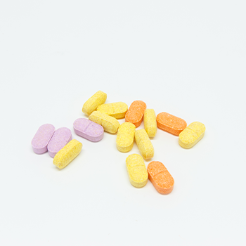 vitamin pills in stack