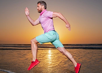 man running outdoors