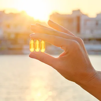 three capsules of vitamin d