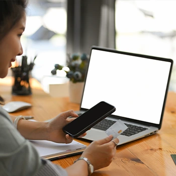 woman working on a table