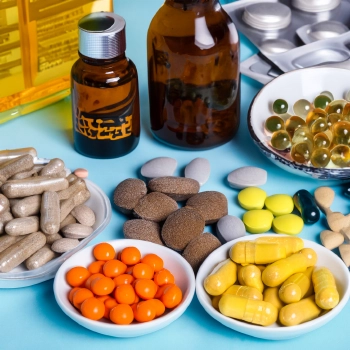different set of pills and capsules for supplements