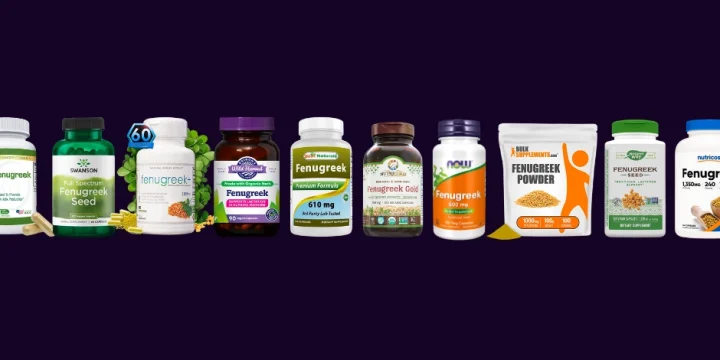 Fenugreek Supplements in row
