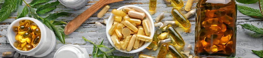 Variety of vitamins and supplements