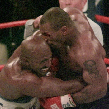 mike tyson during a boxing match