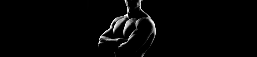 silhouette of a bodybuilder