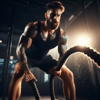 A man working out in the gym