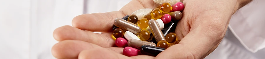 Close up image of pills and capsules