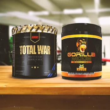 Gorilla Mode and Total War side by side in a gym