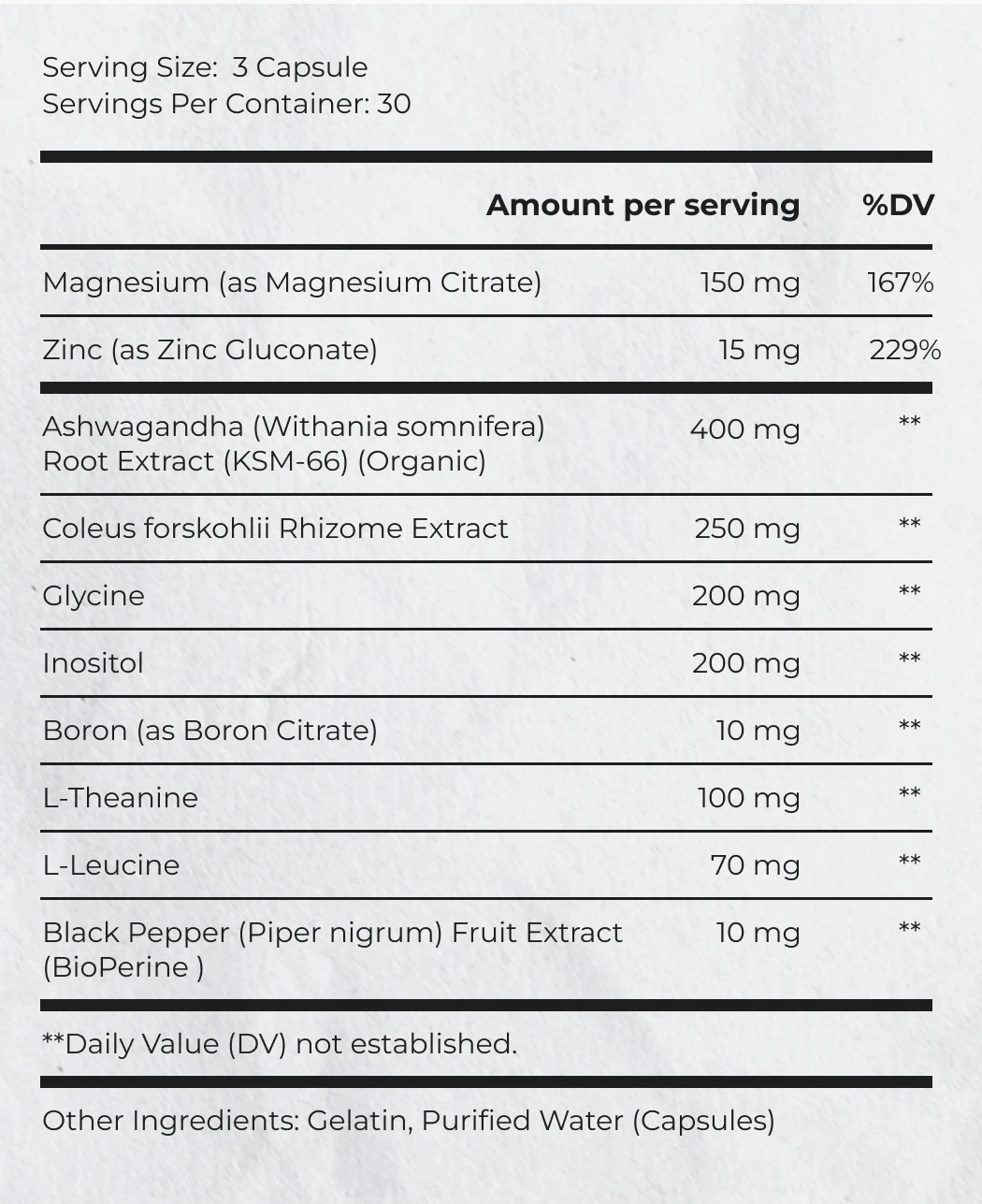 Supplement Facts of Testro X