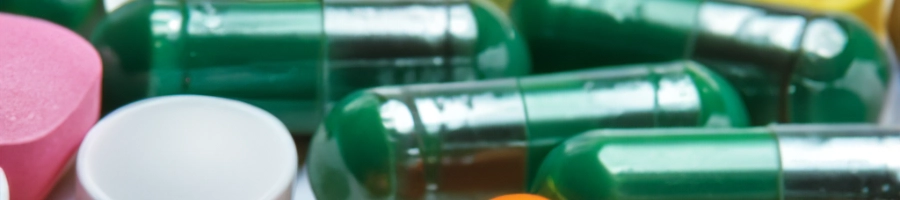 Close up image of supplement pills