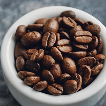 Coffee beans close up image