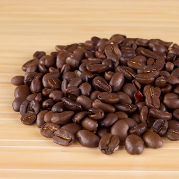 Coffee beans on a kitchen table