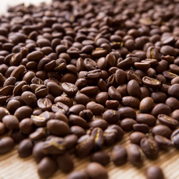 Top view close up image of coffee beans